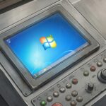 Old CNC machine running on a Windows 7 operating system